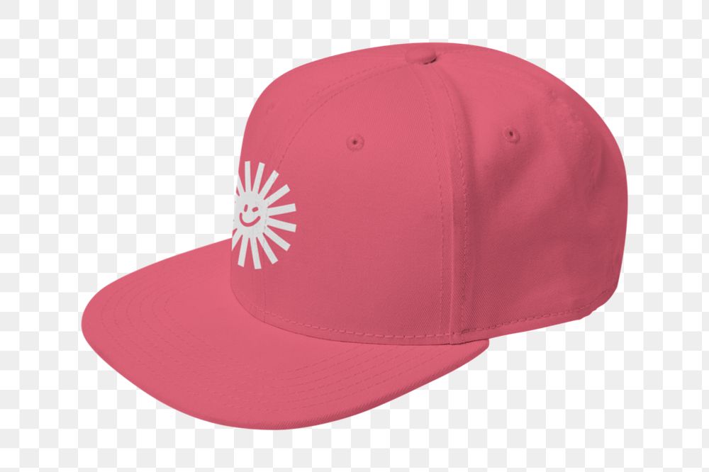 Pink cap mockup element, editable apparel & fashion