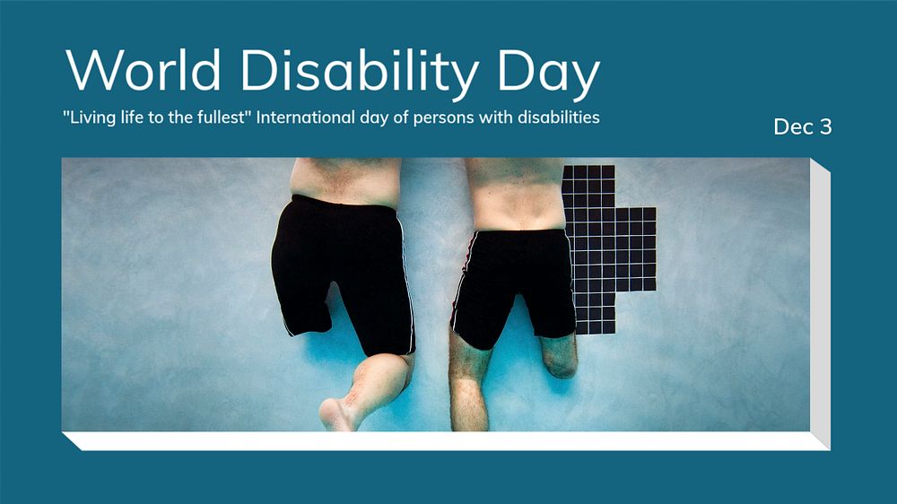 World disability day blog banner template, editable text & design