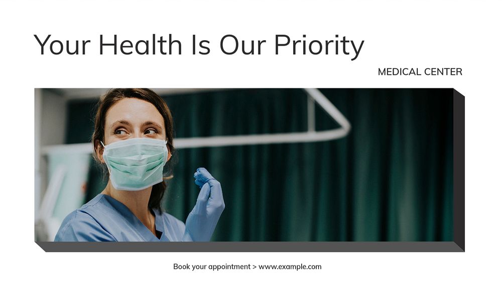 Your health blog banner template, editable text & design