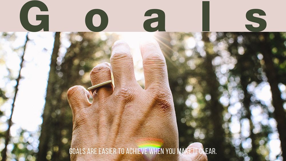 Goals blog banner template, editable text & design