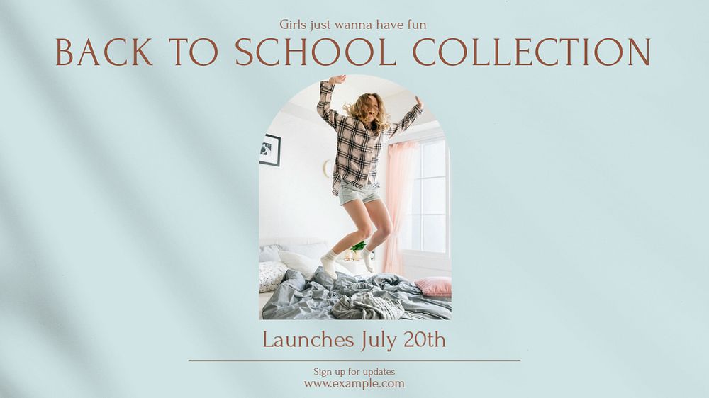 Back to school collection blog banner template, editable design