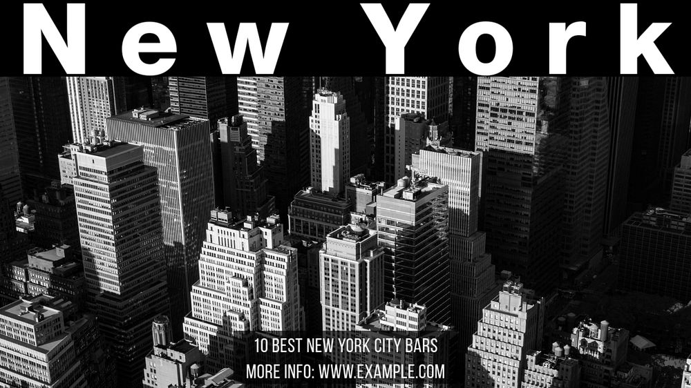 New York city blog banner template, editable text & design