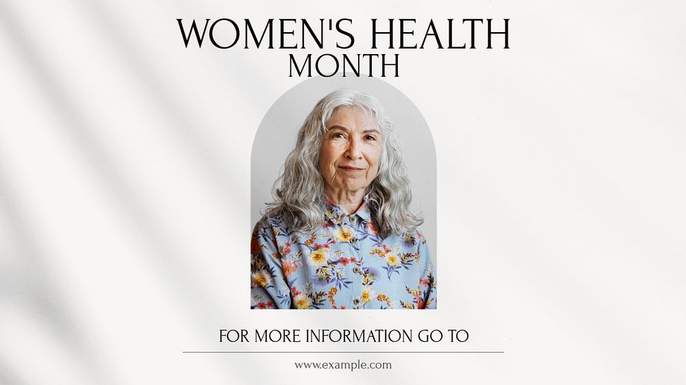 Women's Health Month blog banner template, editable design