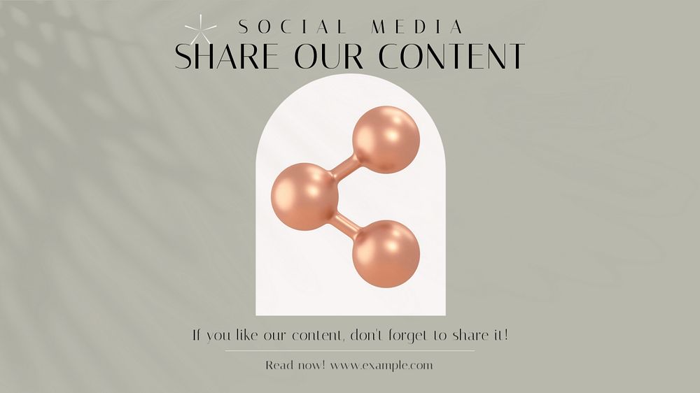 Share content blog banner template, editable design