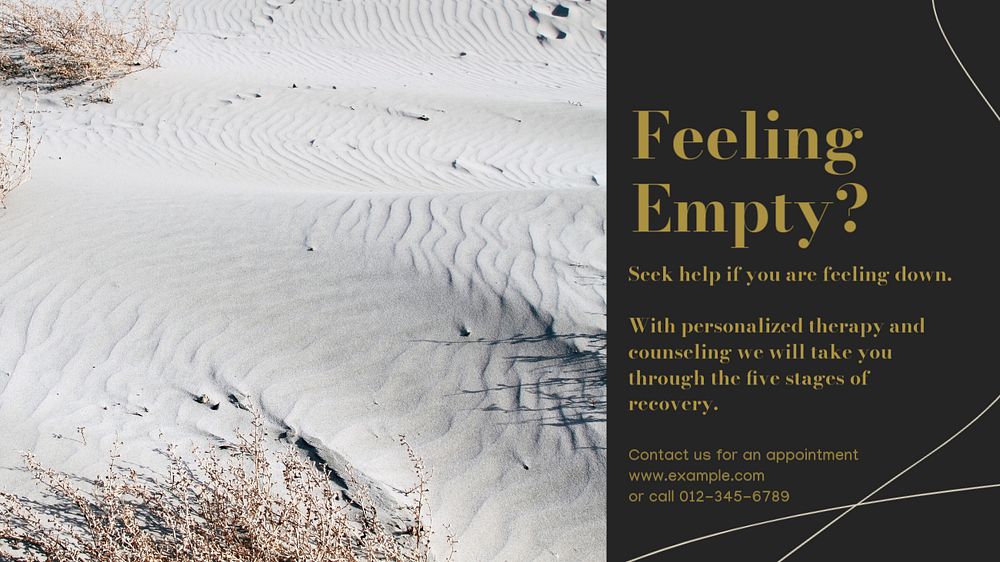 Feeling empty blog banner template, editable design