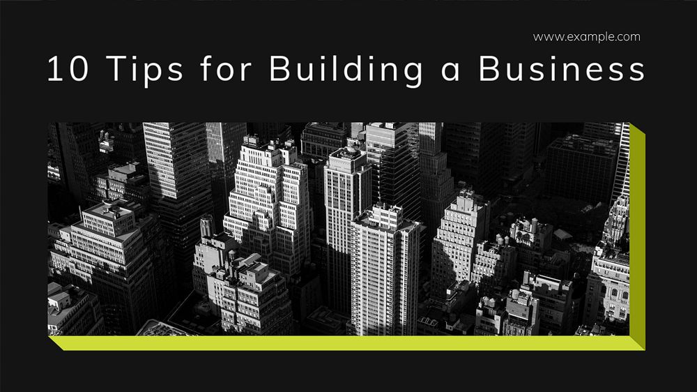 Building a business blog banner template, editable text & design