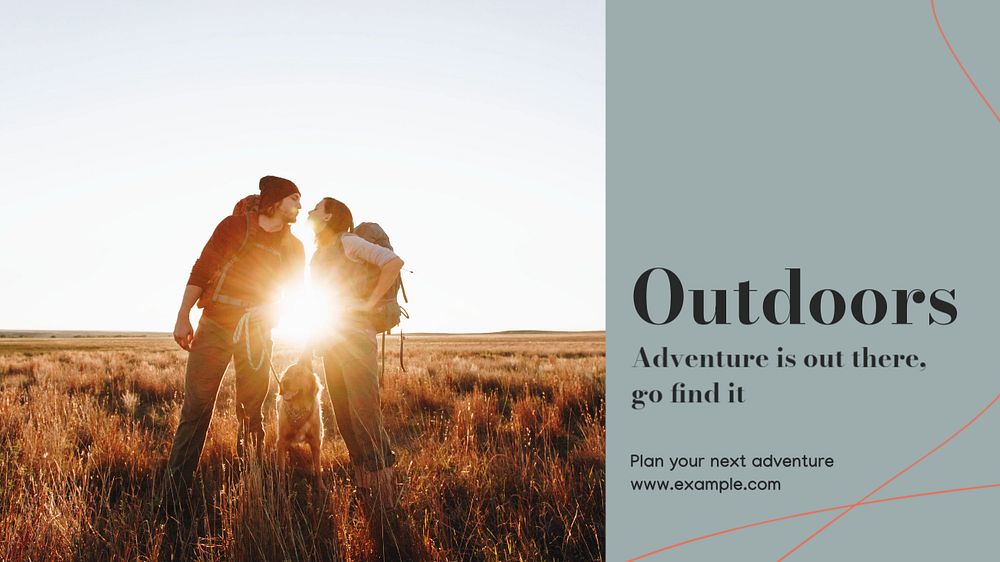 Adventure is out there blog banner template, editable design