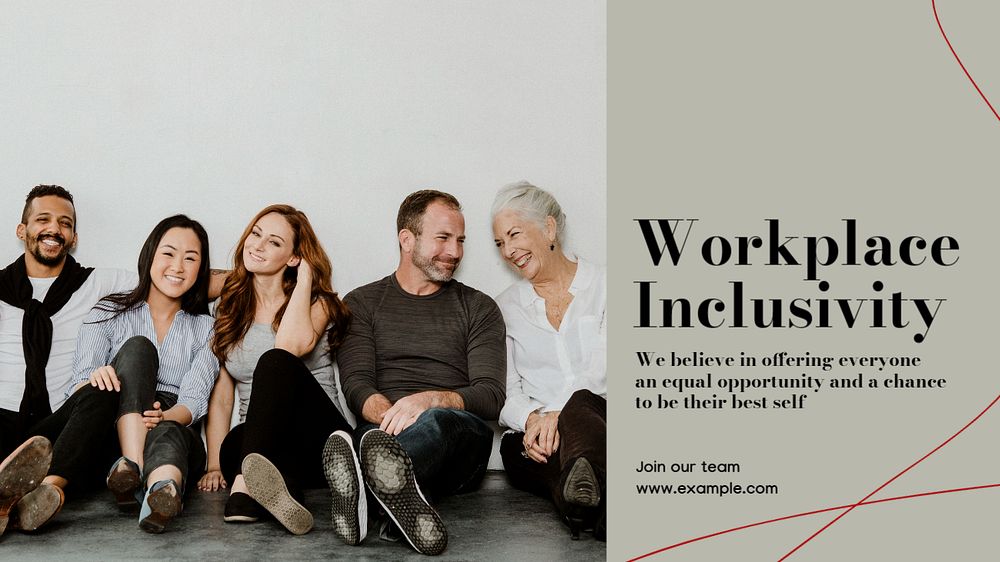 Workplace inclusivity blog banner template, editable design