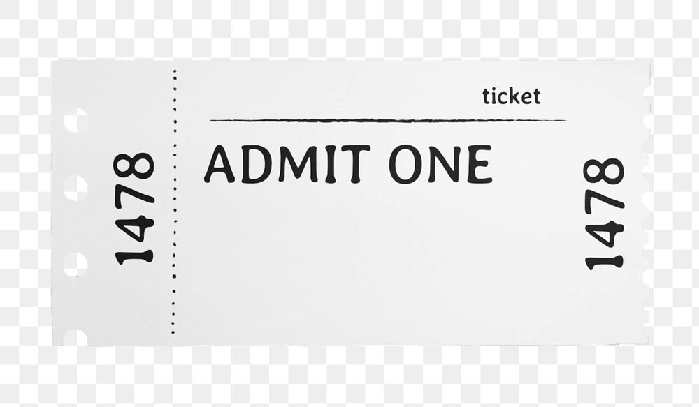 Ticket paper element, editable vintage design