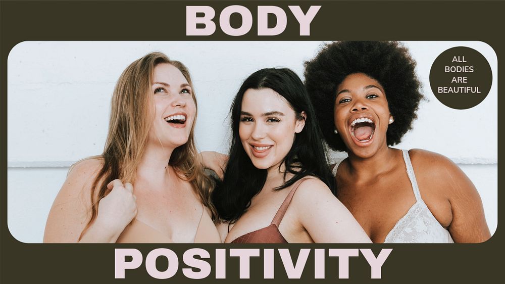 Body positivity blog banner template, editable text & design