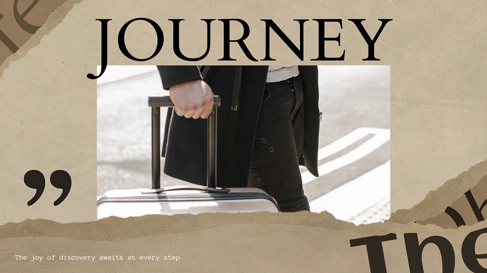 Journey blog banner template, editable text