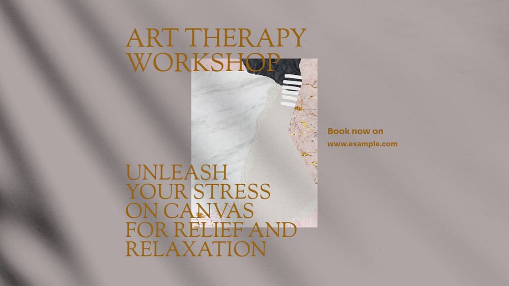 Art therapy blog banner template, editable design