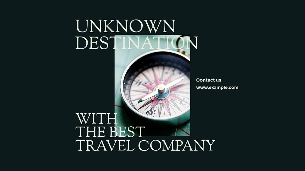 Unknown destination blog banner template, editable design