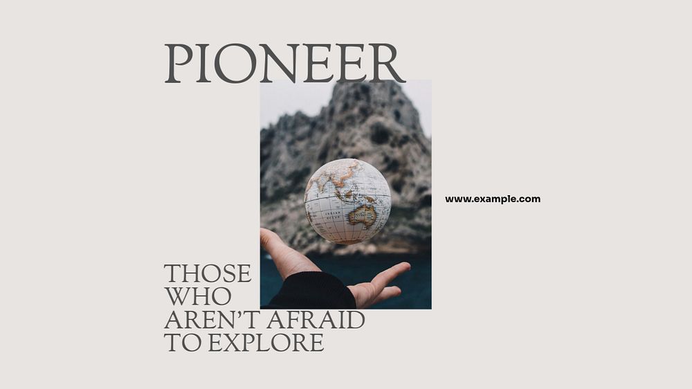 Pioneer blog banner template, editable design