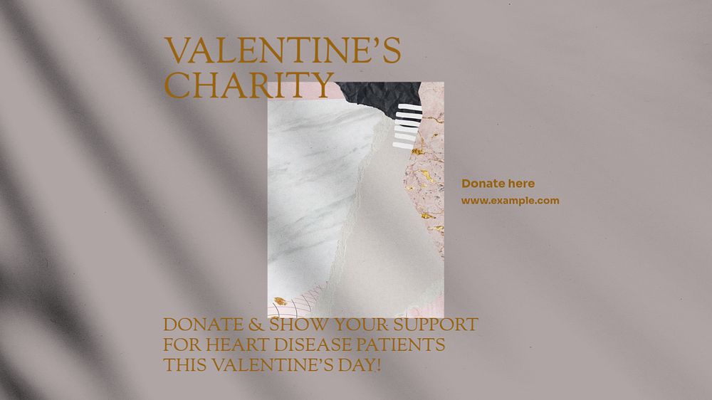 Valentine's charity blog banner template, editable design