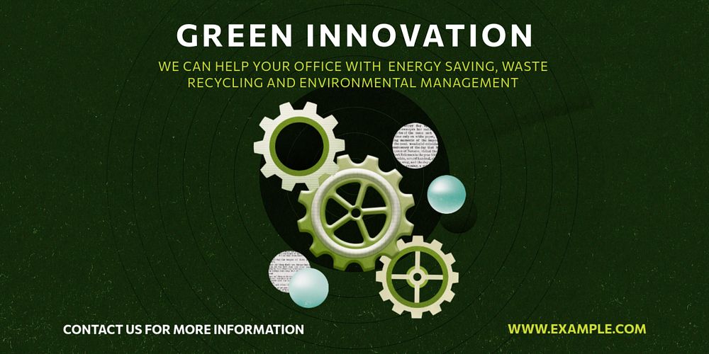 Green innovation Twitter ad template, customizable design