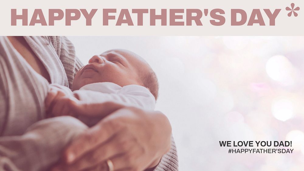 Father's day blog banner template, editable design