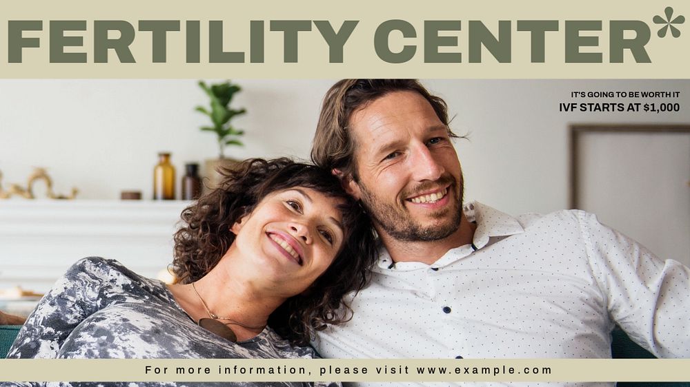 Fertility center blog banner template, editable design