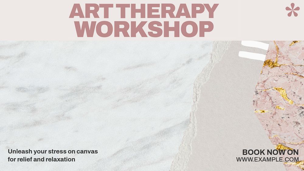 Art therapy blog banner template, editable design