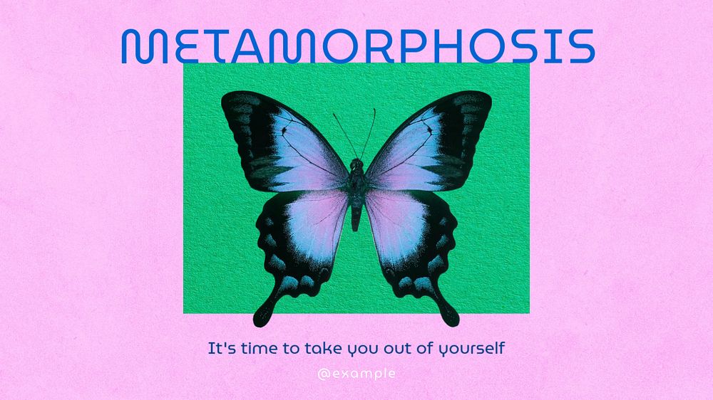 Metamorphosis blog banner template, editable text & design