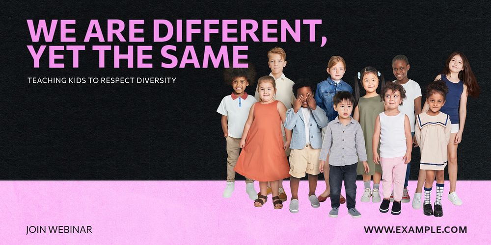 Diversity and inclusion Twitter ad template, customizable design