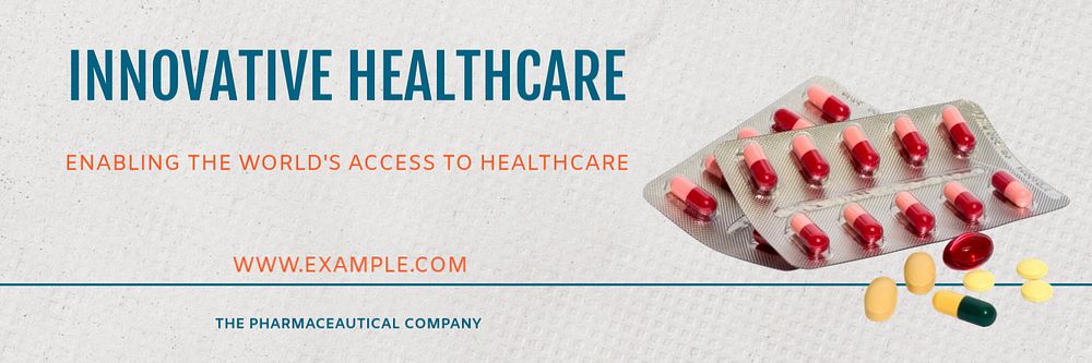 Innovative healthcare email header template, editable text & design