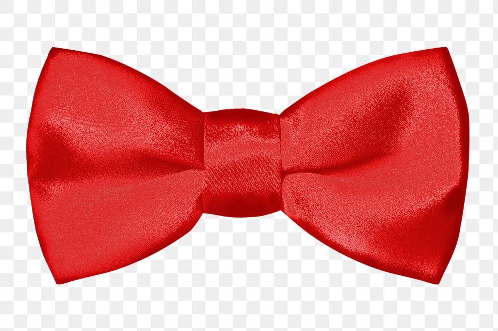 Red bow tie mockup element, editable design