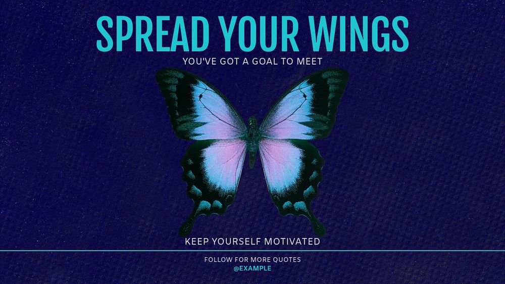 Spread your wings blog banner template, editable text & design