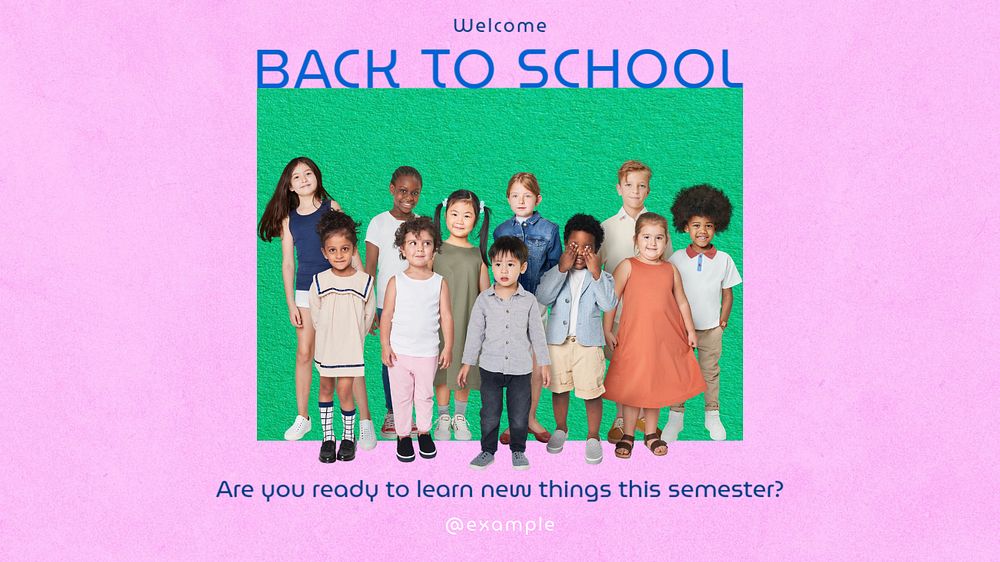 Back to school blog banner template, editable text & design