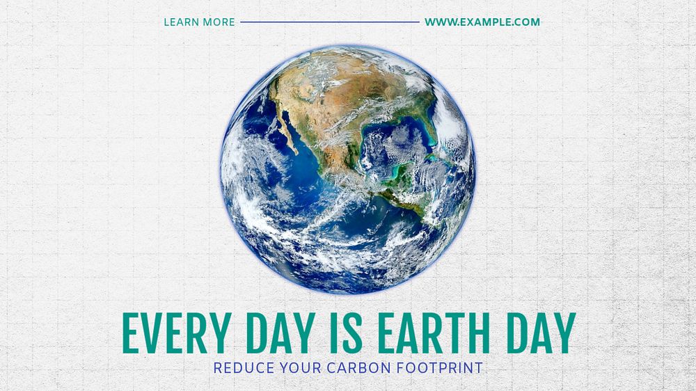 Earth day blog banner template, editable text & design