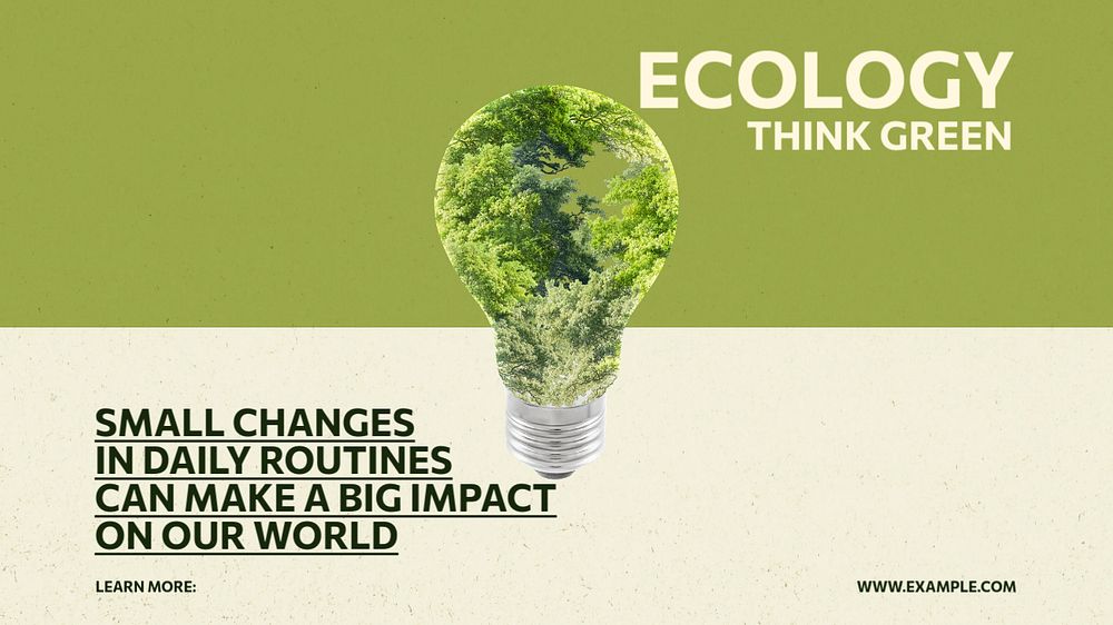 Ecology blog banner template, editable text & design