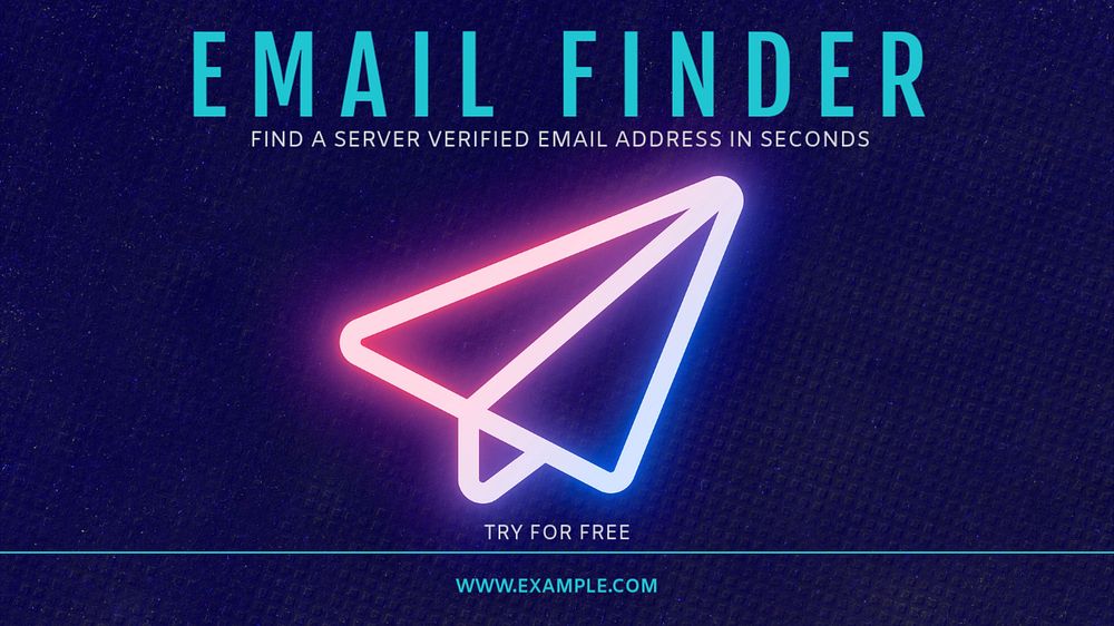 Email finder blog banner template, editable text & design