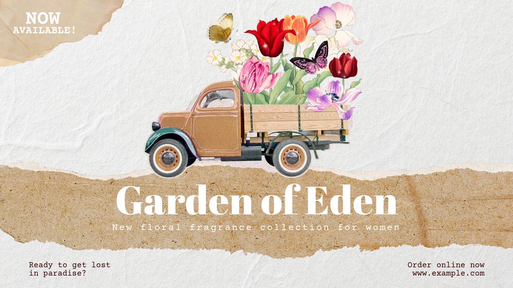 Eden garden YouTube thumbnail template, editable design