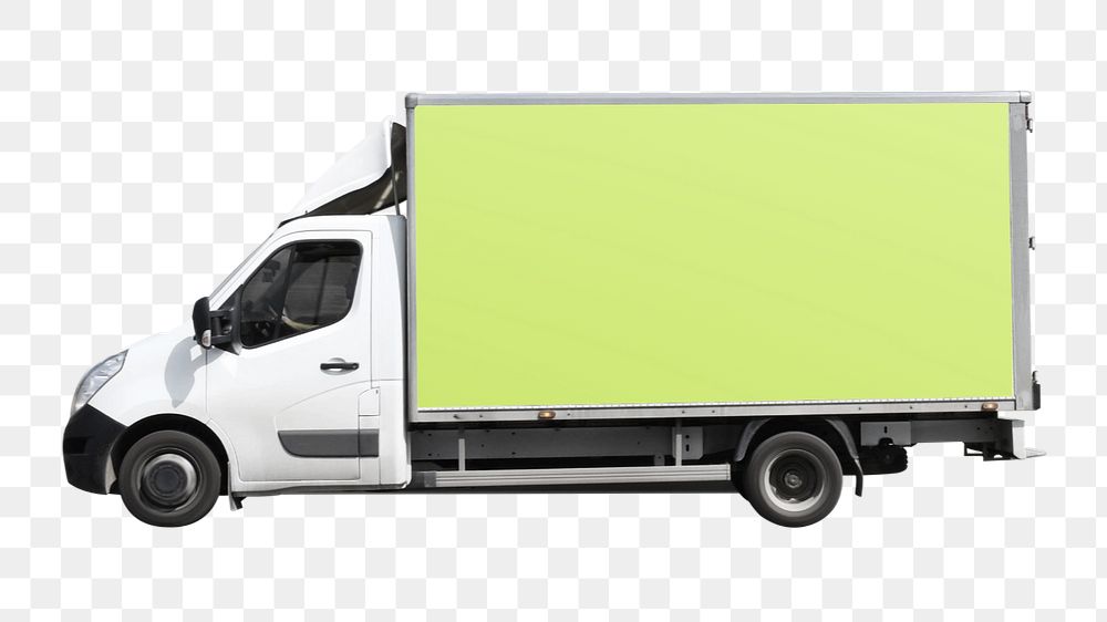 Moving truck mockup element png, editable logistic vehicle