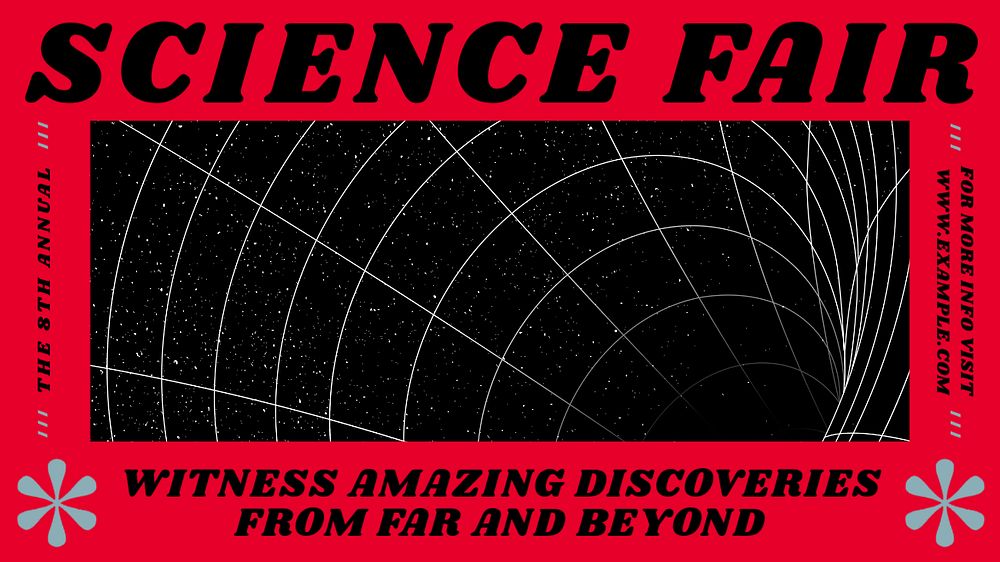 Science fair blog banner template, editable text