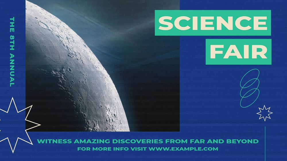 Science fair blog banner template, editable text