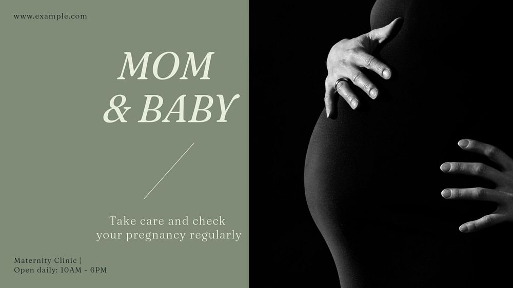 Pregnancy blog banner template, editable text & design