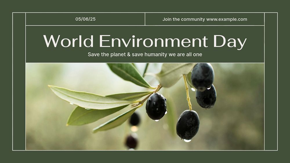 World environment day blog banner template, editable text & design