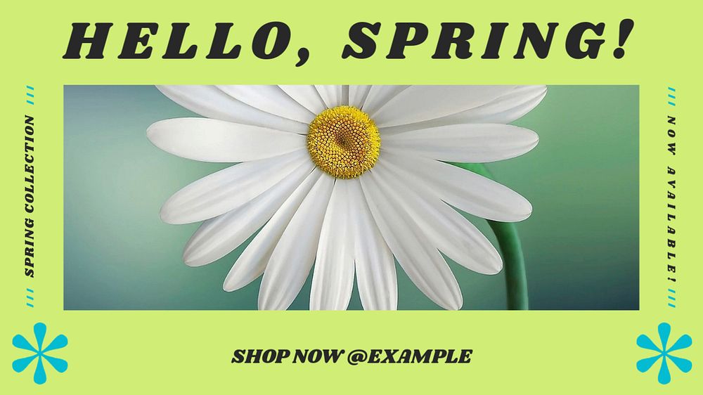 Spring collection blog banner template, editable ad