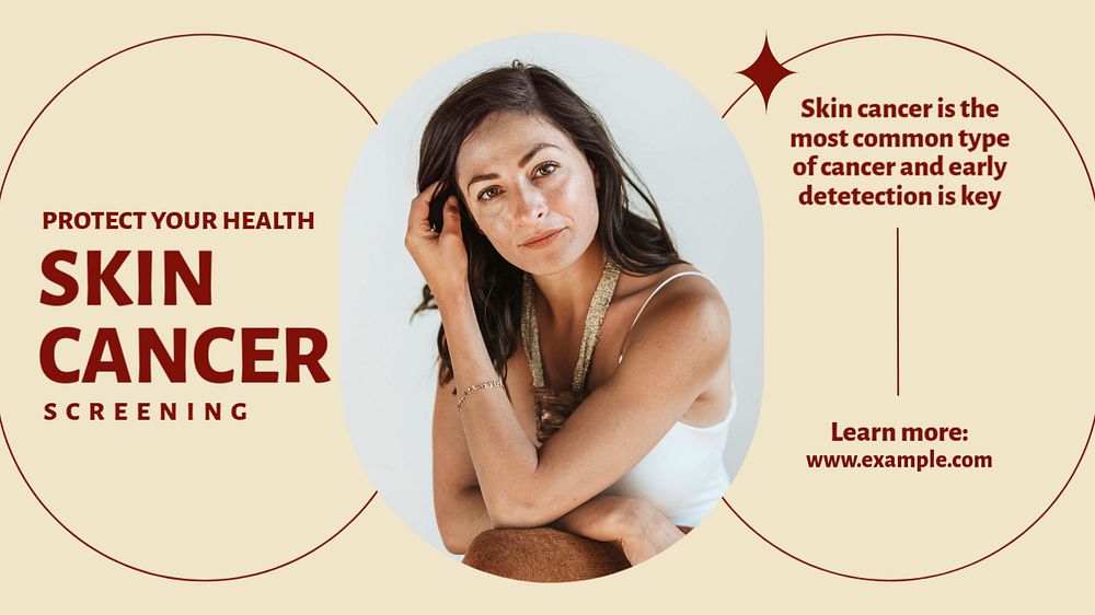 Skin cancer blog banner template, editable ad