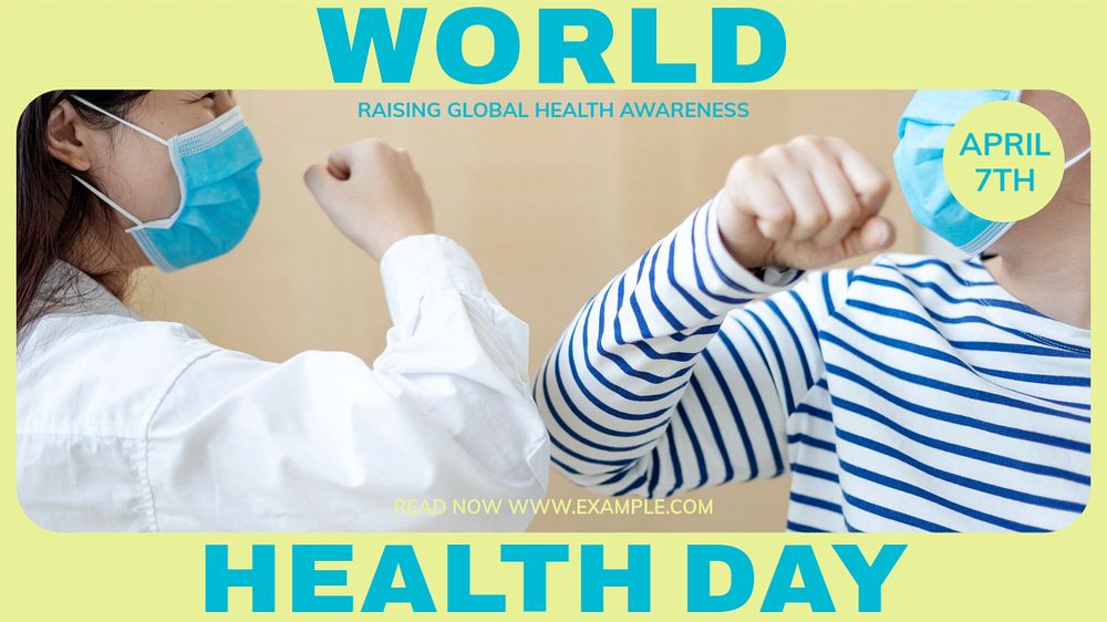 World Health Day blog banner template, editable ad