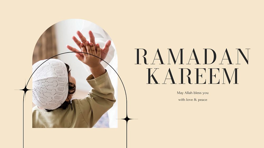 Ramadan Kareem blog banner template, editable text & design