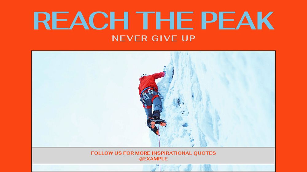 Reach the summit blog banner template, editable ad