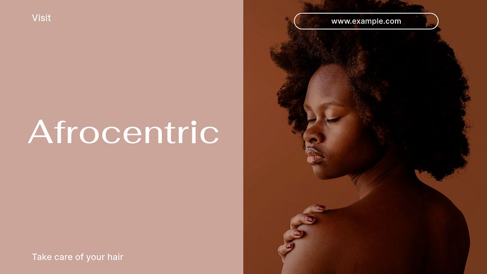 African hair blog banner template, editable text & design