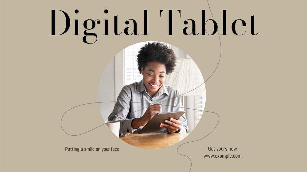 Best tablet blog banner template, editable text & design