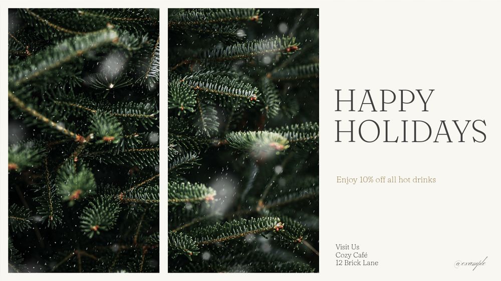 Holiday sale blog banner template, editable text & design