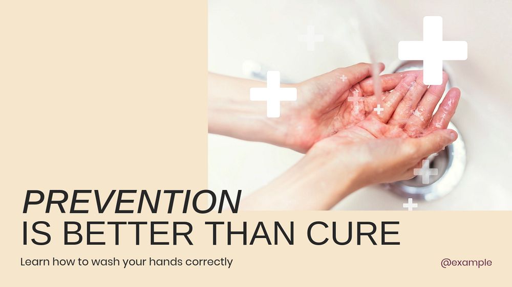 Prevention & cure blog banner template, editable text & design