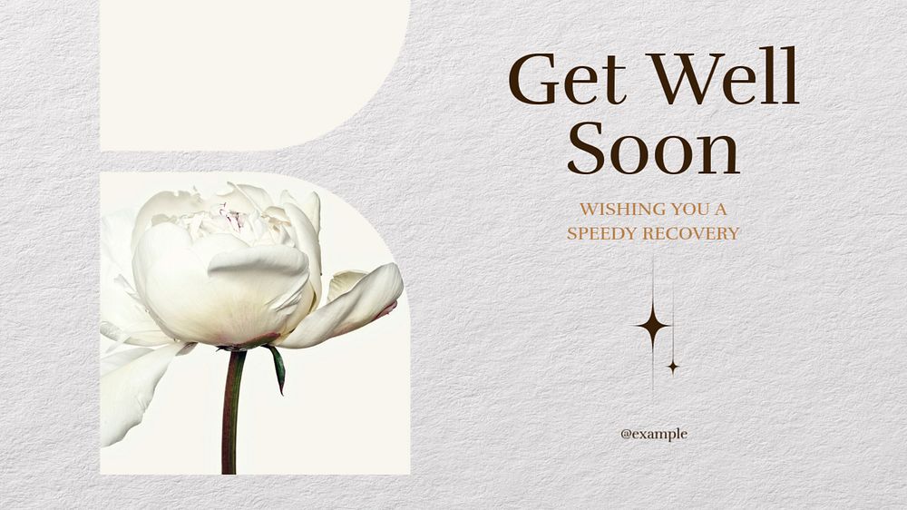 Get well soon blog banner template, editable text & design