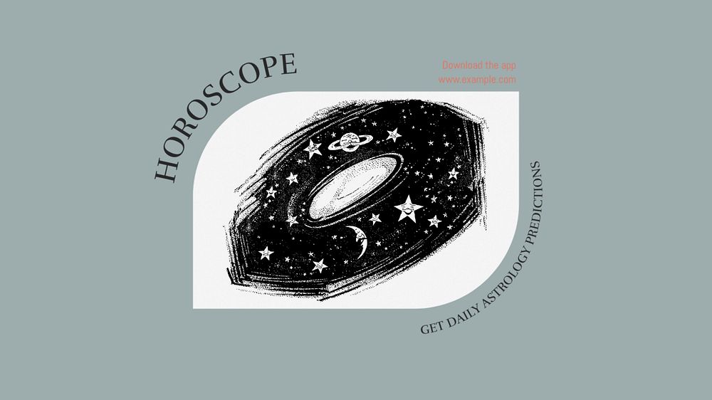 Horoscope blog banner template, editable text & design