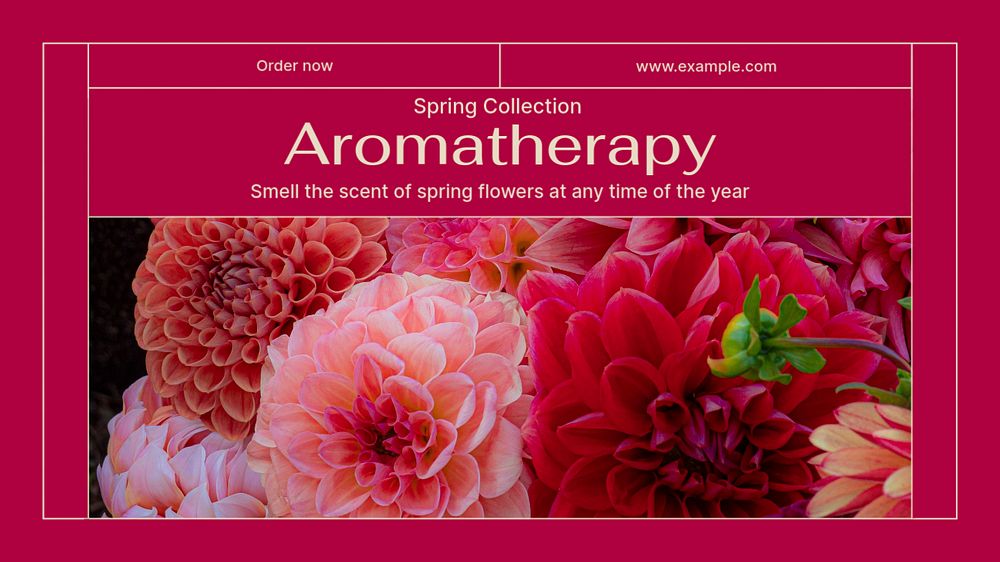 Aromatherapy shop blog banner template, editable text & design